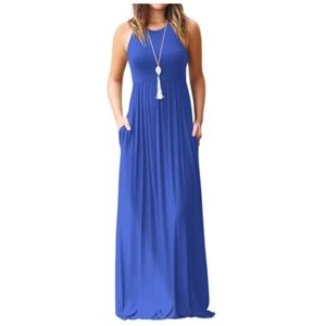 Women's Sleeveless Loose Tank Maxi Dress